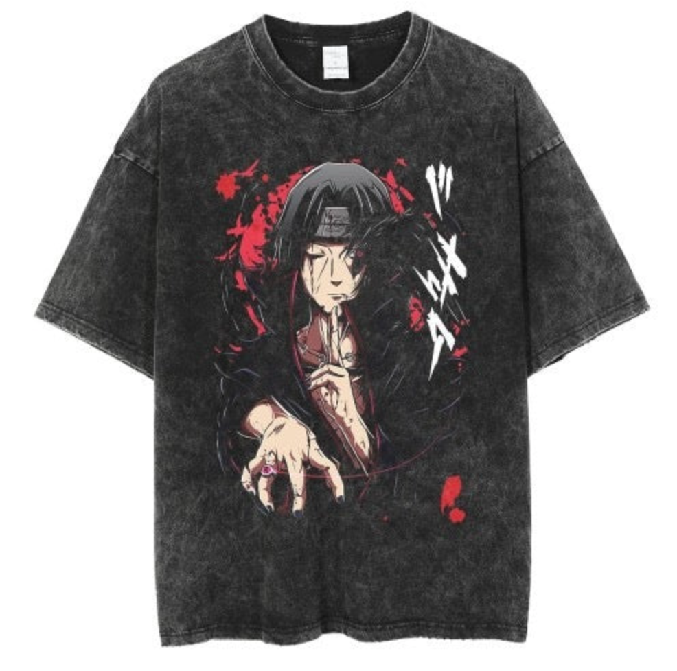 Itachi Naruto Vintage Oversize T-shirt